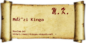 Mázi Kinga névjegykártya
