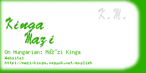 kinga mazi business card